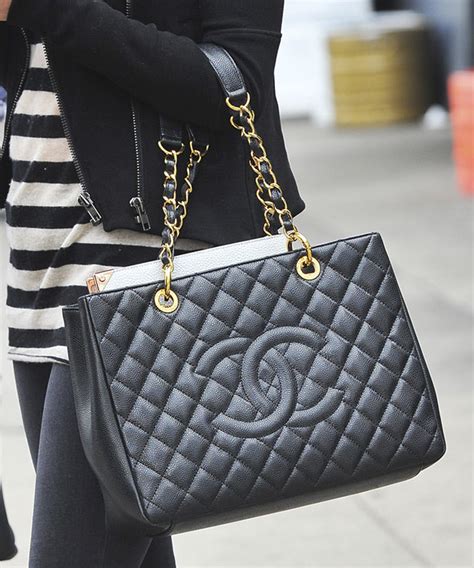 chanel canvas tote black|chanel grand shopping tote price.